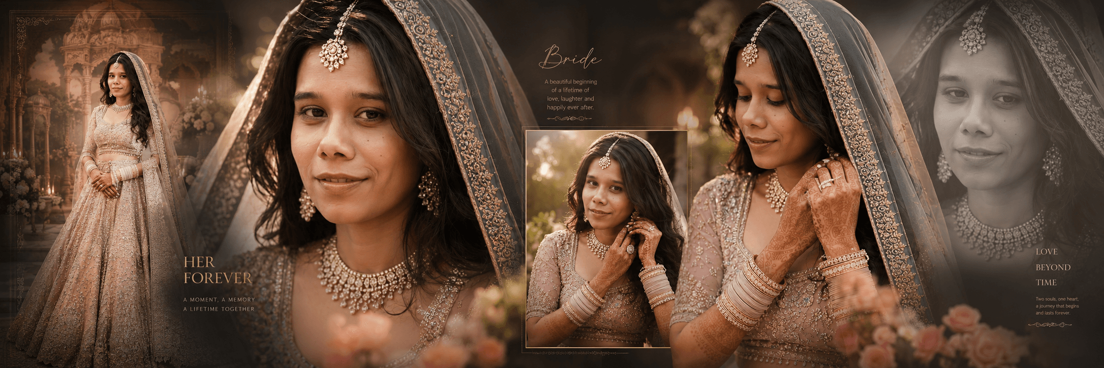 Luxury Wedding Album Page Design for Indian Brides