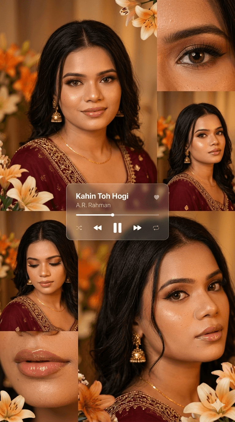 Dreamy Romantic Indian Collage Portrait Prompt for Instagram Story