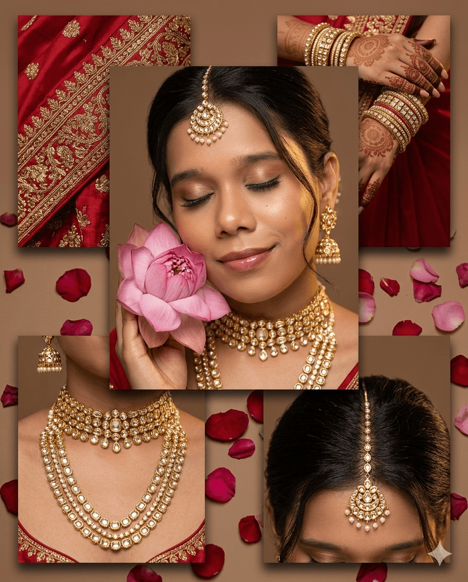 Luxury Bridal Collage Idea for Instagram, Pinterest & Wedding Portfolio
