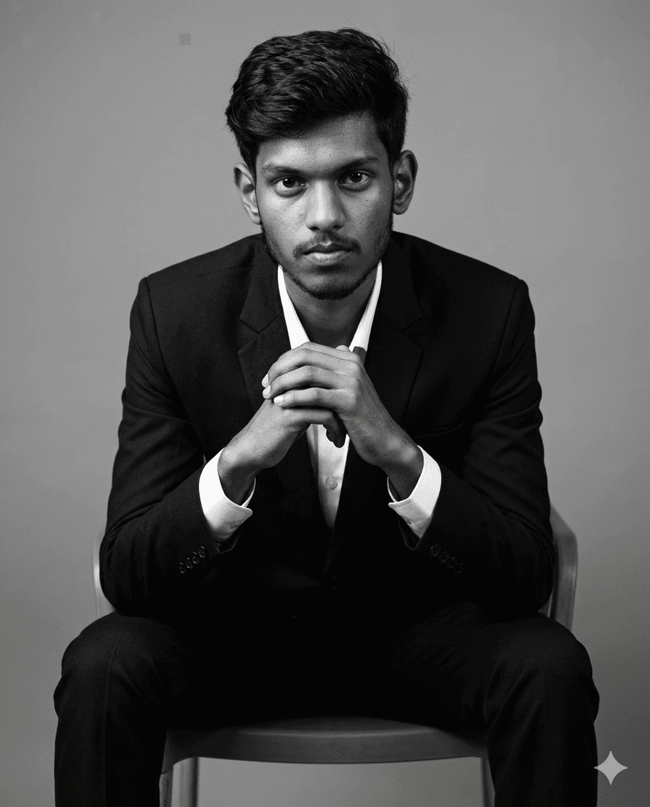 Minimal Studio Cinematic Indian Portrait Prompt for Social media post